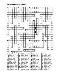 Er Verbs In French Verbes Er Present Tense Crossword Verb Subject And Verb Regular Verbs