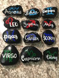 Some Astrology Rocks I Made Painted Rocks Stone Painting Rock