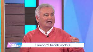 < 1 minute eamonn holmes presenting this morning with ruth langford (photo viewer laura riley, who contacted the show, agreed, saying: Eamonn Holmes On Crutches As He Shares Health Update After Chronic Pain Metro News
