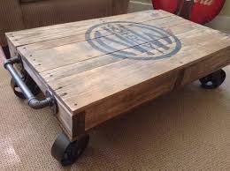 Industrial Railroad Coffee Table Cart Vintage Industrial Furniture Industrial Design Furniture Coffee Table Design
