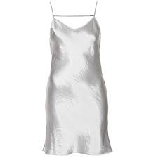 Topshop Petite Satin Mini Slip Dress 25 Liked On Polyvore Featuring Dresses Short Dresses Silver Petite Mini Slip Dress Mini Slip Petite Short Dresses