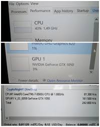 You could mine ethereum, monero, bitcoin gold, zcash, electroneum, and many others all with the same gpu. Why Is My Miner Mining With A Gpu That Doesn T Even Do Anything The Cpu Also Is Just 50 Being Used And Still I Generate Most Of My Hashrate Through The Gpu