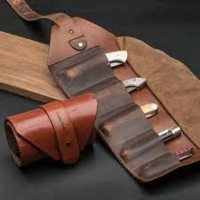 Leather Pocket Knife Roll Us Made Garrett Wade Knife Roll Leather Tool Roll Tool Roll