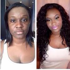 before and after makeup contouring
