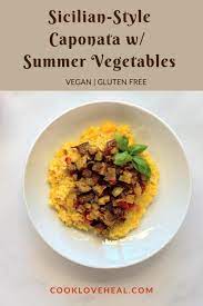At this point, pour 1.5 cups of olive oil into a saucepan and heat until the oil reaches 335° f (170° c). Caponata Sicilian Style Summer Vegetables Cook Love Heal With Rachel Zierzow
