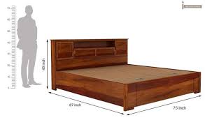 Ferguson Hydraulic Bed King Size Honey Finish 6 Wood Bed Design Wooden Bed With Storage Wooden King Size Bed