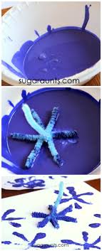 Winter Snowflake Stamp Art The Ot Toolbox Winter Crafts For Toddlers Art Activities For Kids Christmas Crafts For Toddlers