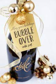 This inspiration board is created for the kiewit construction holiday party. Champagne Christmas Gift Printable 19 Super Fun Diy Christmas Gifts To Surprise Your Loved One Diy Christmas Gifts Holiday Christmas Gifts Homemade Christmas