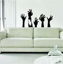 An adorable vintage vinyl decal really pops against the dark color of this laundry room. Amazon Com Higoss Halloween Wall Decal Zombie Hands Decal Sticker Vinyl Wall Art Kid Boy Room Decor Baby