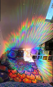 Create Amazing Gigantic Rainbows In Your Home With Rainbow Symphony S Holographic Prismatic Rainbow Window Fil Rainbow House Window Film Aesthetic Room Decor