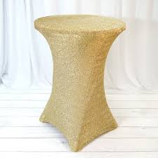 Champagne Metallic Shiny Glittered Spandex Cocktail Table Cover Cocktail Tables Table Cloth Table Covers