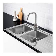 Vattudalen Inset Sink 2 Bowls With Drainboard Stainless Steel 110x53 Cm Inset Sink Sink Stainless Sink