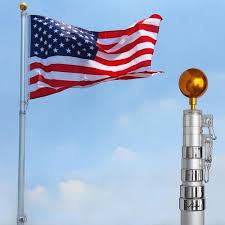 This style is convenient if your flagpole is a permanent fixture, making. Amazon Com 25ft 20ft Telescopic 16 Gauge Aluminum Flag Pole With Solar Lights 25 Ft Patio Lawn Garden