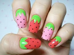 News Entertainment Music Movies Celebrity Strawberry Nail Art Fruit Nail Art Funky Nail Art