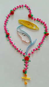 Birthday Card For Mother Mary The Blessed Virgin Mary Artesanato Quilling Negocio De Artesanato Trabalhos Manuais
