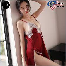 Baju yang berukuran mulai dari m sampai xl ini, tersedia dalam beberapa pilihan warna, yaitu merah, pink, dan krem. Buy Ins Women Ladies Ice Silk Lace Women Comfy Plus Size Sexy Lingerie Sleepwear Nightwear Pajamas Baju Tidur Seksi 1111 Seetracker Malaysia