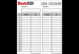 Darts Tournament Draw Sheets