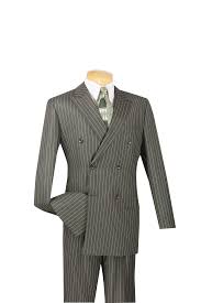 Rockefeller Collection Double Breasted Banker Stripe Charcoal Gray Classic Fit Tuxedo For Men Stripe Suit Men S Suits