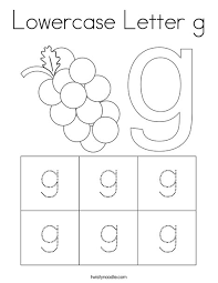 lowercase letter g coloring page twisty noodle