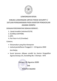 Lagi kebingungan mencari letak nomor ijazah dimana? Lowongan Pekerjaan Sebagai Pegawai Tidak Tetap Security Pengadilan Agama Dompu