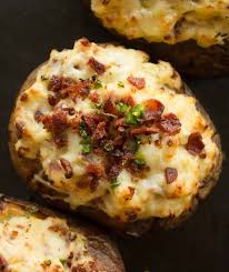 When Two Worlds Collide Twice Baked Potatoes Loaded With A Creamy Dreamy Jalapeno Popper Filling Food Comas Have Twice Baked Potatoes Loaded Potato Potatoes