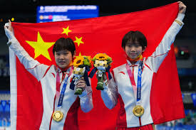 Women's synchronised 10m platform final. Olympics Chinese Teens Win Women S Synchronised 10m Platform Diving Gold To Keep Perfect Record Sport News Top Stories The Straits Times
