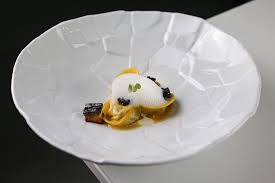 15 course set menu from paolo casagrande, the left hand of 8 michelin stars holder — martín be. Ravioli De Wayu Y Anguila Braseada Ostra Iodada Raifort Y Caviar Lasarte Barcelona By Paolo Casagrande