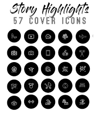 Black And White Instagram Logo Circle Instagram Story Highlights Icons Set Of 57 Instagram Icons Etsy Black And White Instagram Instagram Icons Instagram Story Template