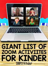 Zoom Activities For Kinder Simply Kinder In 2020 Online Kindergarten Distance Learning Teaching Kindergarten