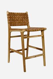 Leather Bar Stool With High Back Strapping Teak Tan Counter Stools With Backs Bar Stools With Backs Leather Bar Stools