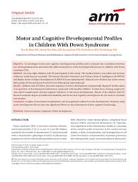 Pdf Motor And Cognitive Developmental Profiles In Children
