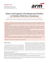 pdf motor and cognitive developmental profiles in children