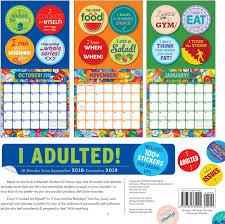 I Adulted 2018 2019 16 Month Wall Calendar Stickers For