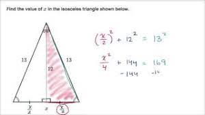 How to find the length of a triangle using the pythagorean equation? Pythagorean Theorem With Isosceles Triangle Video Khan Academy
