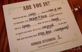 The rsvp card should indicate a request for guests to fill out and return the card in the mail. Our Diy Mad Libs Style Wedding Rsvp Invitiation Card A Flexible Life