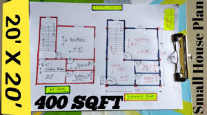20x20 tiny house cabin plan 400 sq ft 126 1022 young family s home small plans under 2 bedroom for 4 lakhs in square feet dream laks free kerala full one layout apartment therapy and 800 find your today cottage by smallworks studios foot car 8672. 20 X 20 House Plan Building Drawing 400 Square Feet Home Design 20 20 Makan Ka Naksha Youtube