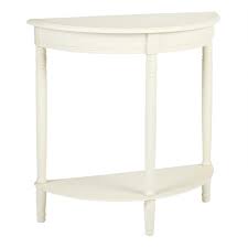 Cream Crescent Shaped Console Table Crescent Cream Table White End Tables Console Table Oriental Furniture