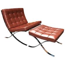 Knoll Lounge Chair Barcelona Ottoman Ludwig Mies Van Der Rohe American Mid Century Modern Leather Chrome Chair Modern Dining Room Set Antique Chairs