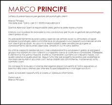 Esempio Lettera Di Presentazione Gestore Del Portafoglio Clienti Livecareer