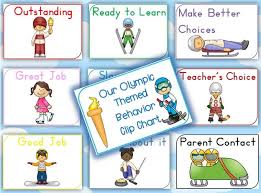 Winter Olympics Themed Behavior Clip Chart Behavior Clip