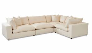 Lenny Stationary Sectional With Down Cushions Sofas And Sectionals