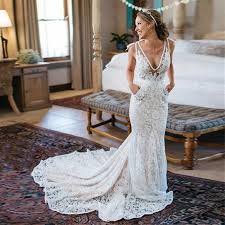 From 1920s lace to 1980s sleeves, you can't go wrong with something retro. Bohemia Backless Lace Pockets Mermaid Ivory Wedding Dress Court Train Beach Garden Bridal Gowns With Pocket Wedding Dresses Aliexpress