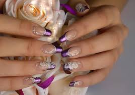 Purple Wedding Nail Purple Wedding Nails Wedding Nails For Bride Bride Nails
