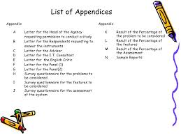 Appendices example in research paper appendix apa pdf table of contents separate list of appendices with memoir displaced my index and bibliography. Sad Format