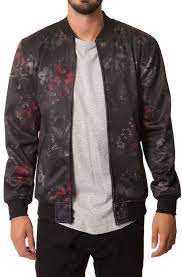 Elwood Jacket Floral Bomber Black Floral Red Floral Bomber Jacket Jackets Cool Outfits