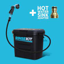 Rinsekit Is A Portable Pressurized Shower That S Like Having A Garden Hose In The Field With No Pumping And No Batt Portable Shower Camping Shower Hot Water