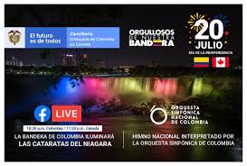 Cada 20 de julio, en colombia sale a relucir el corazón patriótico de cada uno de los 50 millones de colombianos que, en su territorio o fuera de él, llevan con orgullo el amarillo, azul y rojo que nos caracteriza como ciudadanos. Bandera De Colombia Iluminara Las Cataratas Del Niagara Durante La Celebracion Del 20 De Julio