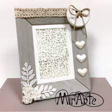 Portafoto Shabby Chic Cornici Artigianali Cornici Shabby Chic Cornice Fai Da Te