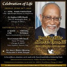 Transition of Rev. Albert D. Tyson III (1948-2019)