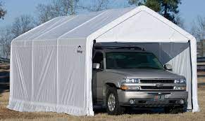 Shelter Logic Portable Garage The Workshop Garage You Ve Always Wanted Fitted Triple Layer Stoprip Fabric Uv Suv Storage Portable Garage Portable Carport